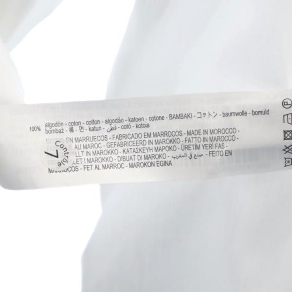 未使用 ザラ 長袖 プリントカラー シャツ M ホワイト系 ZARA レディース