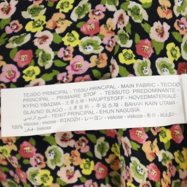 未使用 ZARA ザラ 長袖 フローラル ディッシー ボタンアップ ワンピース XS レディース