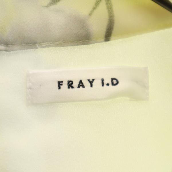 未使用 フレイアイディー 日本製 花柄 ノースリーブ ワンピース 1 イエロー系 FRAY I.D レディース