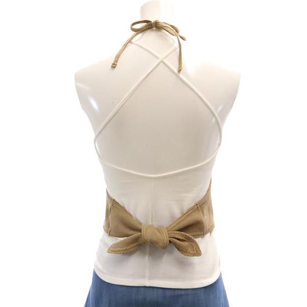 未使用 エミヨガ 日本製 ホルターネック タンクトップ 1 ベージュ系 emmi yoga カップインキャミソール ヨガウェア レディース