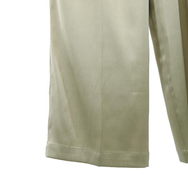 未使用 ナノユニバース ロング ワイドパンツ 36 グリーン系 nano universe タグ付き ウエストベルト レディース