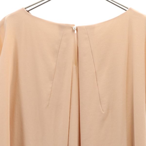 未使用 Unaca アナカ 半袖 レイヤード ワンピース 38 ベージュ フレンチスリーブ レディース