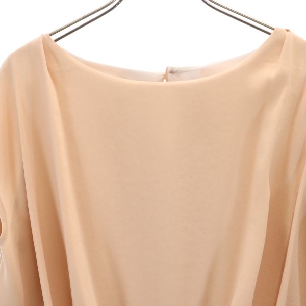 未使用 Unaca アナカ 半袖 レイヤード ワンピース 38 ベージュ フレンチスリーブ レディース