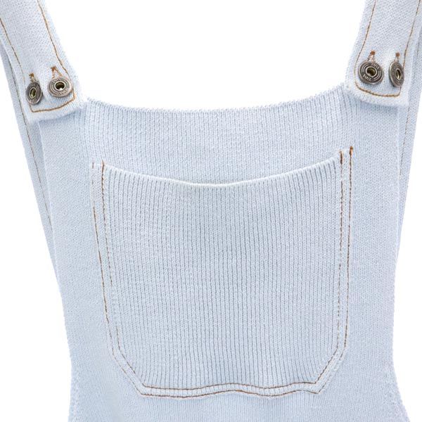 ザラ 未使用 ニット ジャンパースカート S 水色 ZARA ワンピース レディース