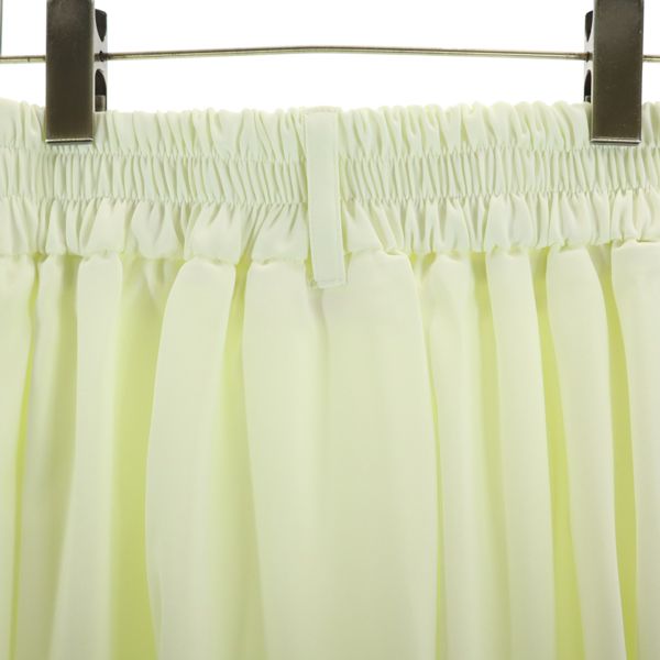 新品 ロング丈 フレアスカート M オフホワイト ペチコート付き 楽チン ウエスト 後ろゴム レディース