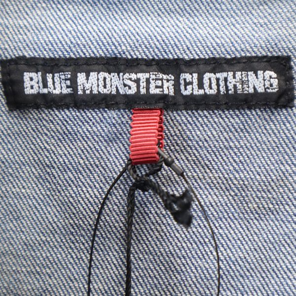 新品 BLUE MONSTER CLOTHING ブルーモンスタークロージング デニムジャケット L ストレッチ Gジャン メンズ