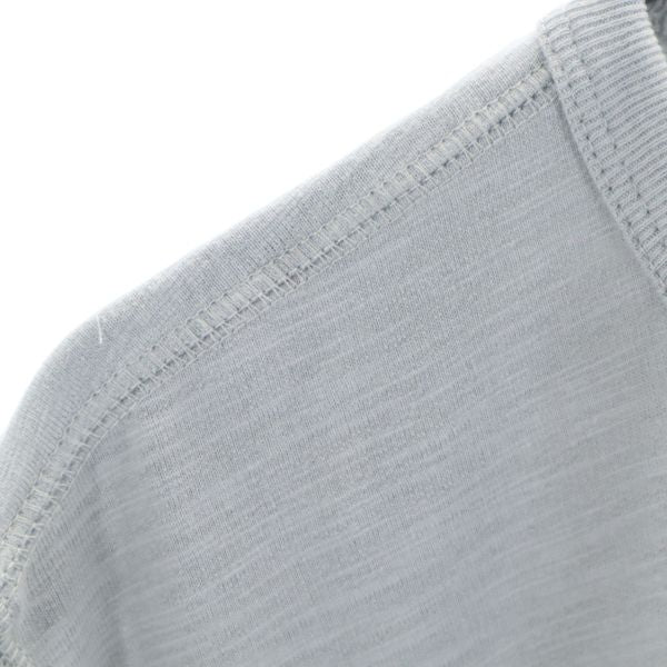 新品 長袖 スウェット Tシャツ S グレー ロンT 袖プリント メンズ