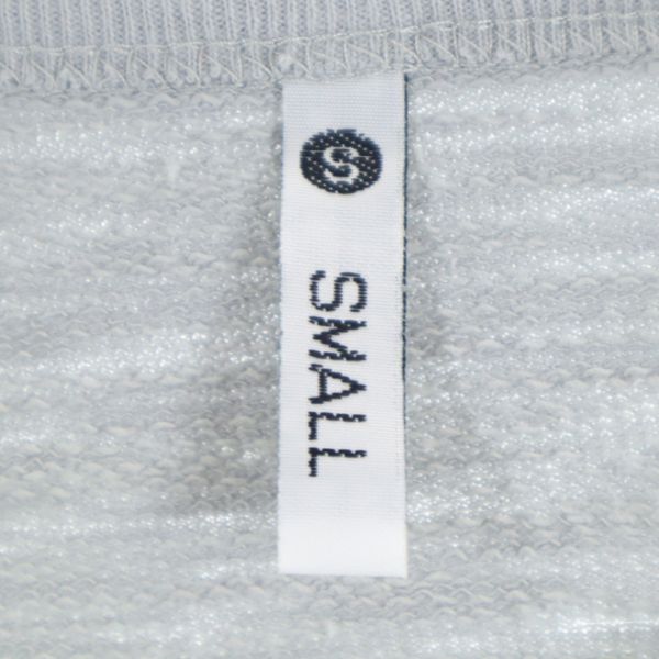 新品 長袖 スウェット Tシャツ S グレー ロンT 袖プリント メンズ