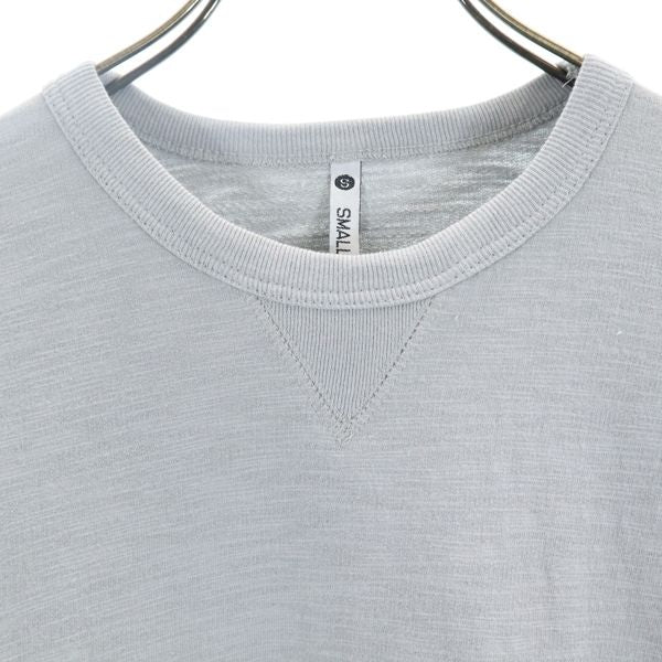 新品 長袖 スウェット Tシャツ S グレー ロンT 袖プリント メンズ