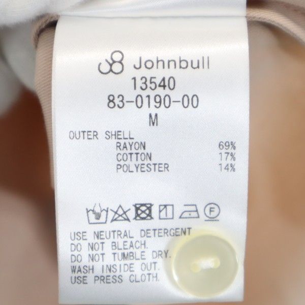 未使用 Johnbull ジョンブル 長袖 エンブロイダリー シャツ M ピンク 刺繍 メンズ