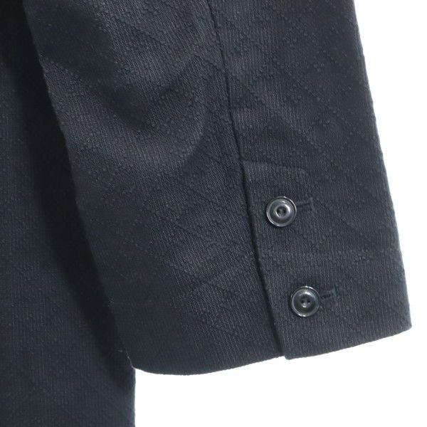 未使用 Johnbull ジョンブル ジャガード コート L 黒 ドビー メンズ
