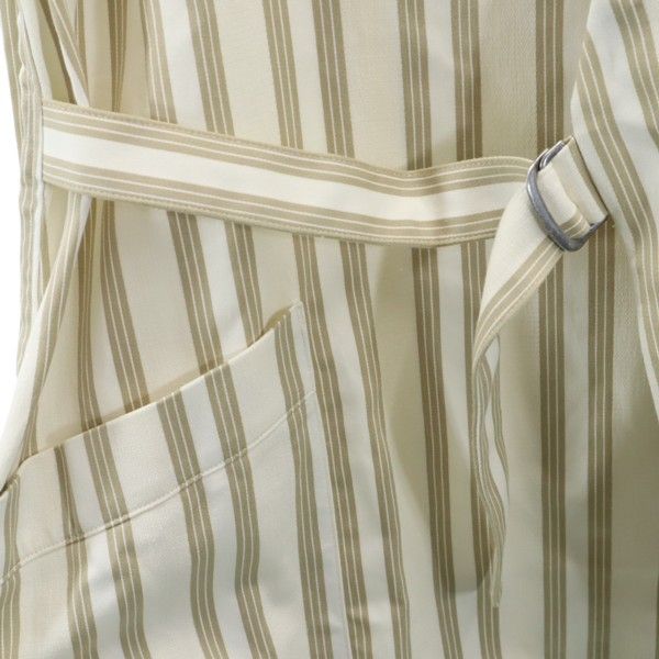 未使用 Johnbull ジョンブル ストライプ コート S ベージュ系 モロッコシリーズ ガウン風コート リネンブレンド メンズ