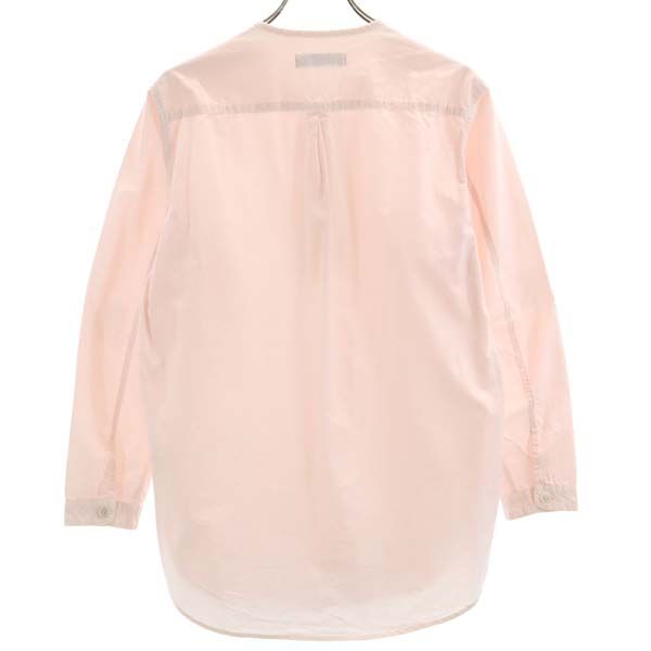 未使用 Johnbull ジョンブル 長袖 ハーフジップ シャツ S 薄ピンク オーバーダイイング プルオーバー メンズ