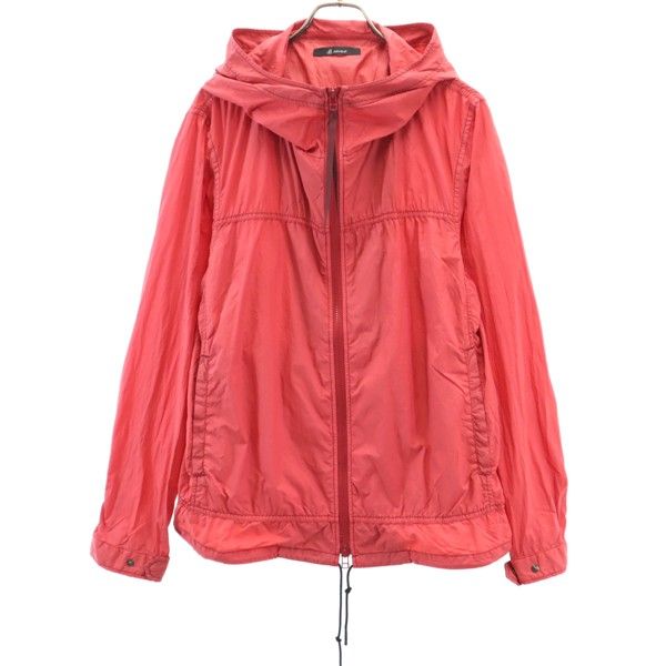 未使用 Johnbull ジョンブル 長袖 ガーメントダイ ジップパーカー L 赤 ナイロン メンズ