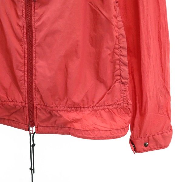 未使用 Johnbull ジョンブル 長袖 ガーメントダイ ジップパーカー L 赤 ナイロン メンズ