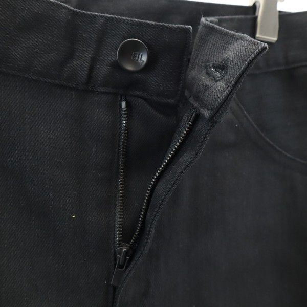 未使用 Johnbull ジョンブル 日本製 BLACK LINE ブラックデニム ソリッド パンツ 3 ブラック 立体裁断 メンズ