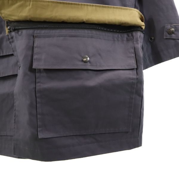 未使用 Johnbull ジョンブル セパレート コート L グレー フード ジャケット 2WAY メンズ