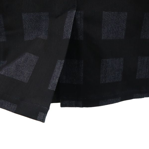 未使用 Johnbull ジョンブル チェック柄 デニムジャケット S 濃紺×黒 テーラード ジージャン メンズ