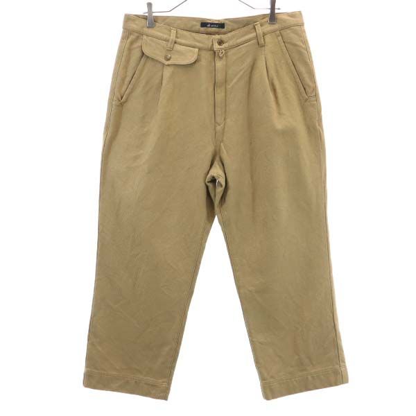 未使用 Johnbull ジョンブル ウールブレンド タック パンツ L ブラウン メンズ