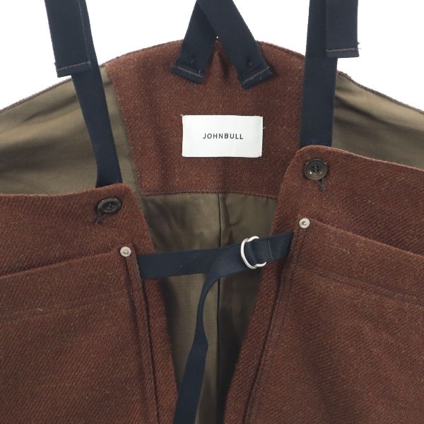 未使用 Johnbull ジョンブル ウール ツイード ベスト F ブラウン メンズ
