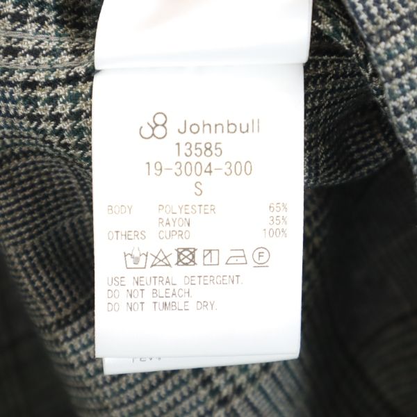 未使用 Johnbull ジョンブル 千鳥格子 シャツジャケット S グレー メンズ