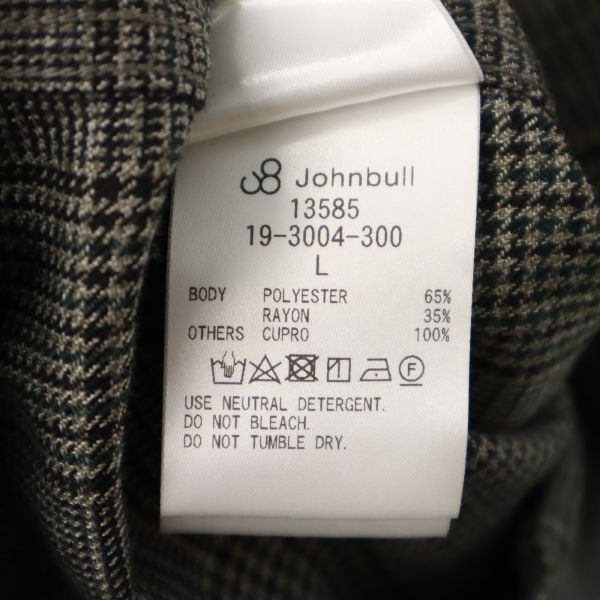 未使用 Johnbull ジョンブル 千鳥格子 シャツジャケット L グレー メンズ
