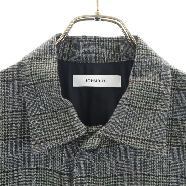 未使用 Johnbull ジョンブル 千鳥格子 シャツジャケット M グレー メンズ
