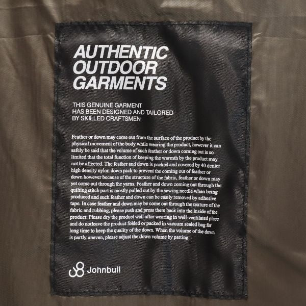 未使用 Johnbull ジョンブル デニールナイロン ルーム ダウンベスト M キャメル PERMAWARM メンズ