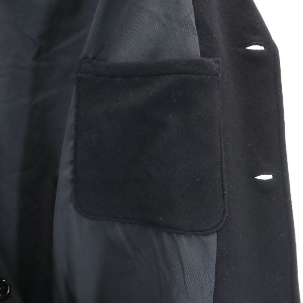 未使用 Johnbull ジョンブル ウールブレンド メルトン コート L 黒 メンズ