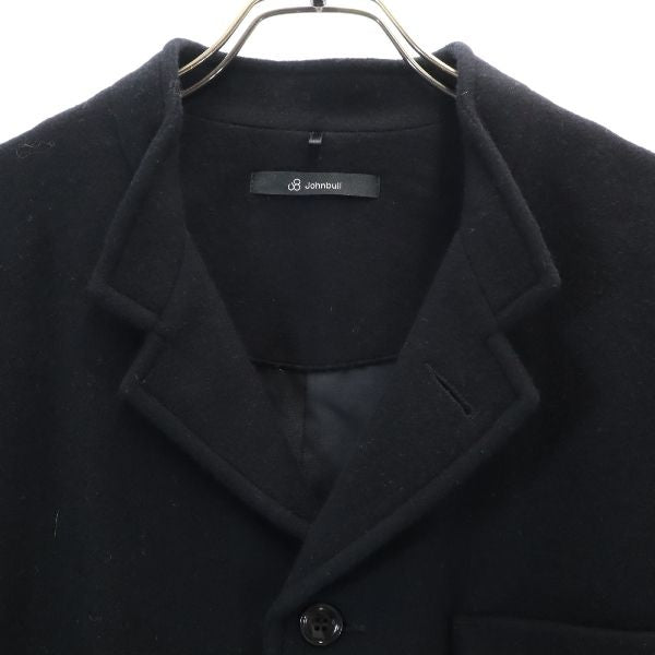 未使用 Johnbull ジョンブル ウールブレンド メルトン コート L 黒 メンズ