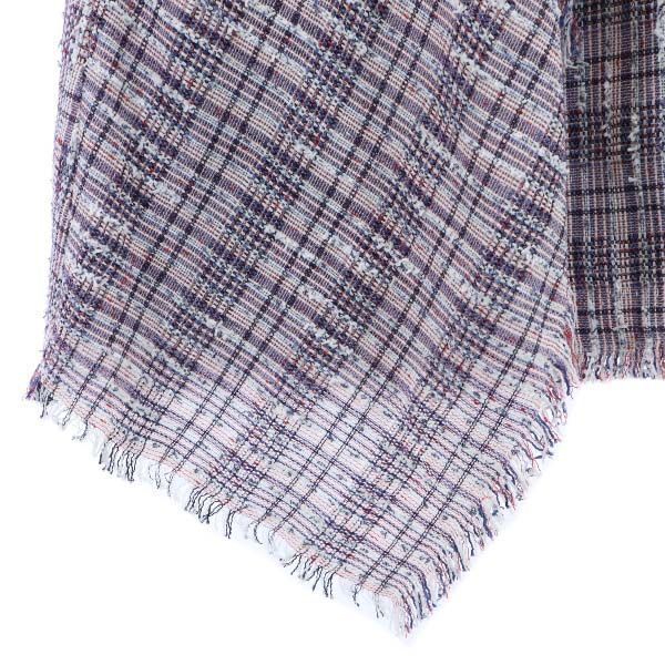 未使用 Unaca アナカ チェック柄 ミディ丈 アシンメトリー ラップスカート 38 レディース