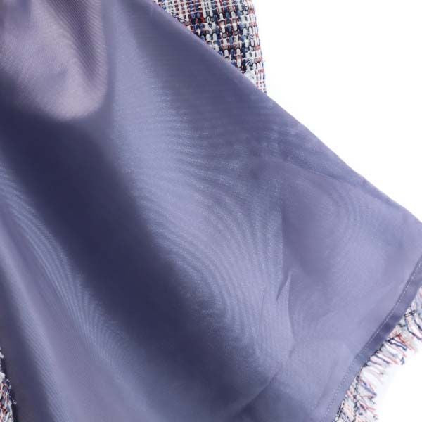 未使用 Unaca アナカ チェック柄 ミディ丈 アシンメトリー ラップスカート 38 レディース