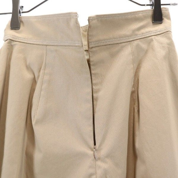 未使用 Rirandture リランドチュール ラップスカート風キュロット ショートパンツ 0 ベージュ系 バックジップ ウエストリボン レディース