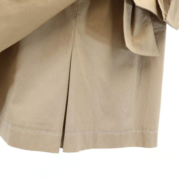 未使用 Rirandture リランドチュール ラップスカート風キュロット ショートパンツ 0 ベージュ系 バックジップ ウエストリボン レディース