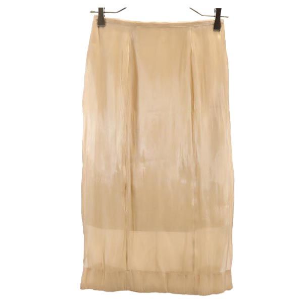 未使用 SNIDEL スナイデル ミディ丈 スカート 1 ベージュ系 バックジップ レディース