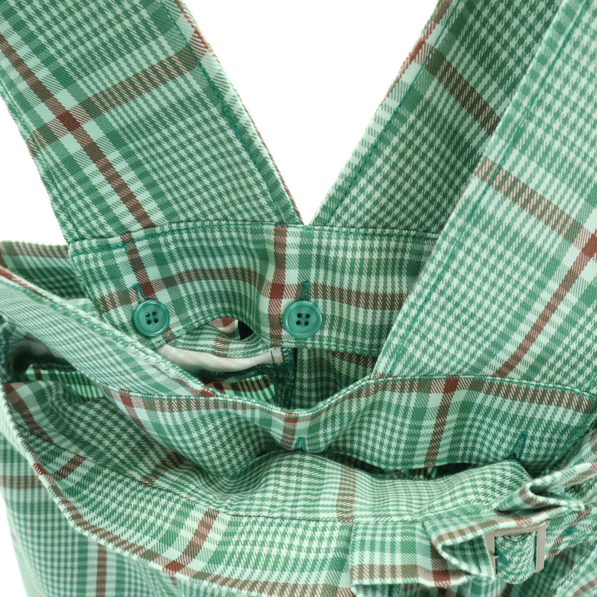 Candy Stripper キャンディーストリッパー チェック ロング丈 プリ－ツ スカート S グリーン系 2WAY レディース