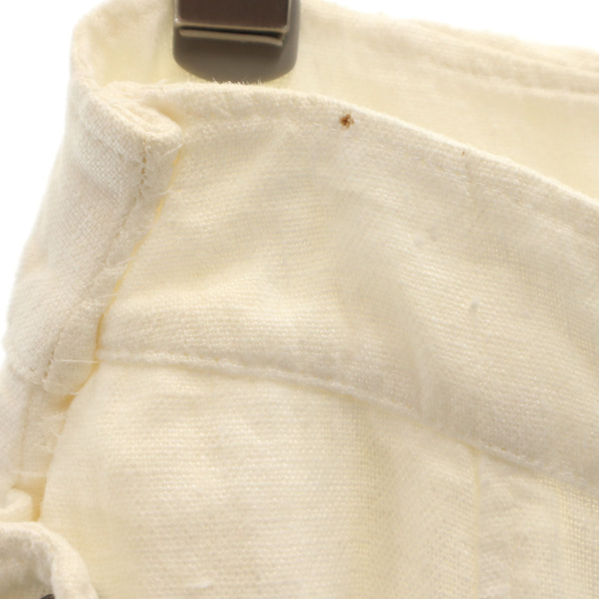 VERSACE JEANS SIGNATURE ヴェルサーチ ジーンズ シグネチャー イタリア製 リネン ミモレ丈 タイトスカート 38 アイボリー レディース