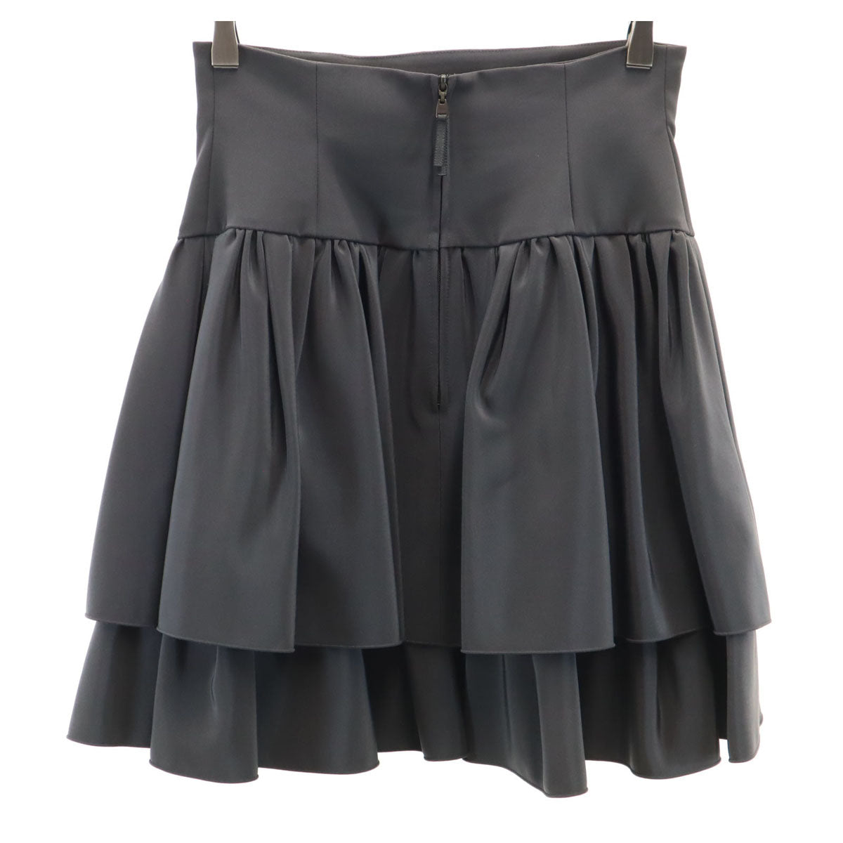 FOXEY NEW YORK フォクシーニューヨーク 日本製 ミニ丈 フレアスカート 38 チャコールグレー レディース