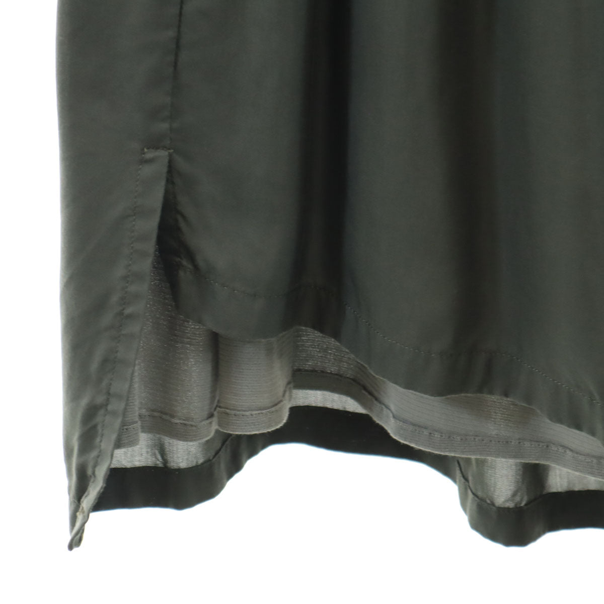 Y's ワイズ 日本製 ロング丈 ギャザースカート 2 チャコールカーキ ヨウジヤマモト レディース