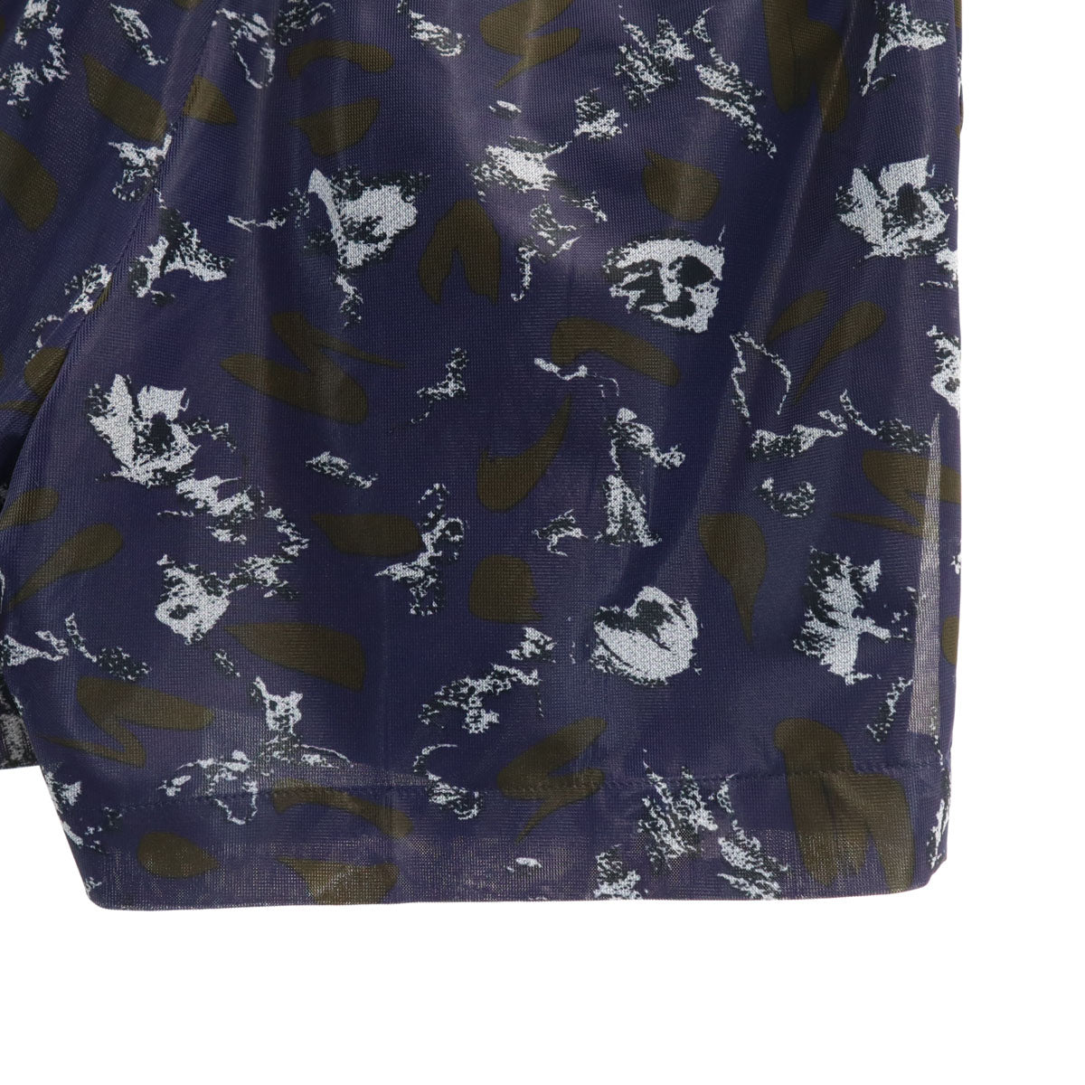 TOGA PULLA トーガプルラ 日本製 総柄 ハイウエスト ショートパンツ 34 ネイビー レディース