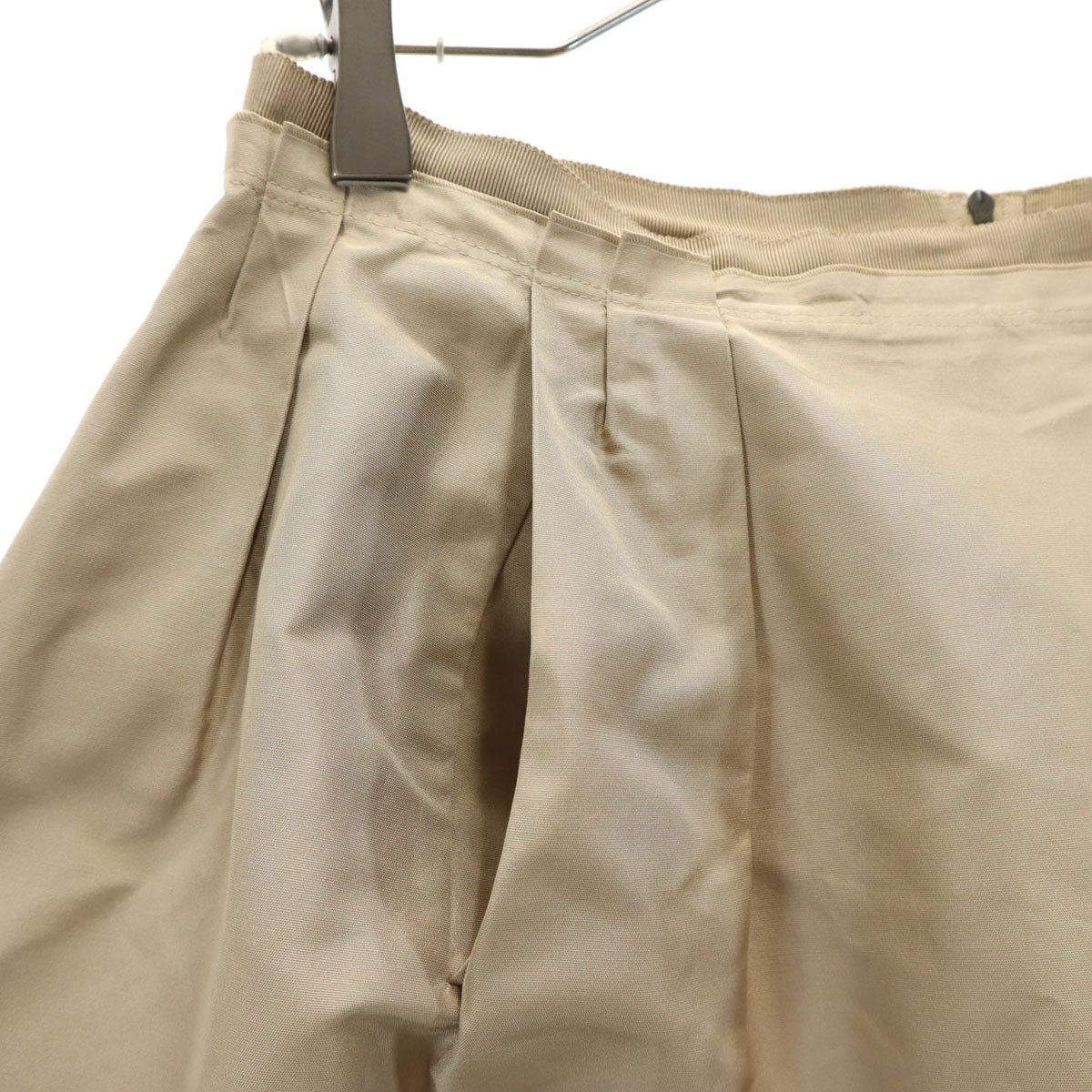 FOXEY フォクシー 日本製 シルク ミディスカート 42 アッシュベージュ レディース