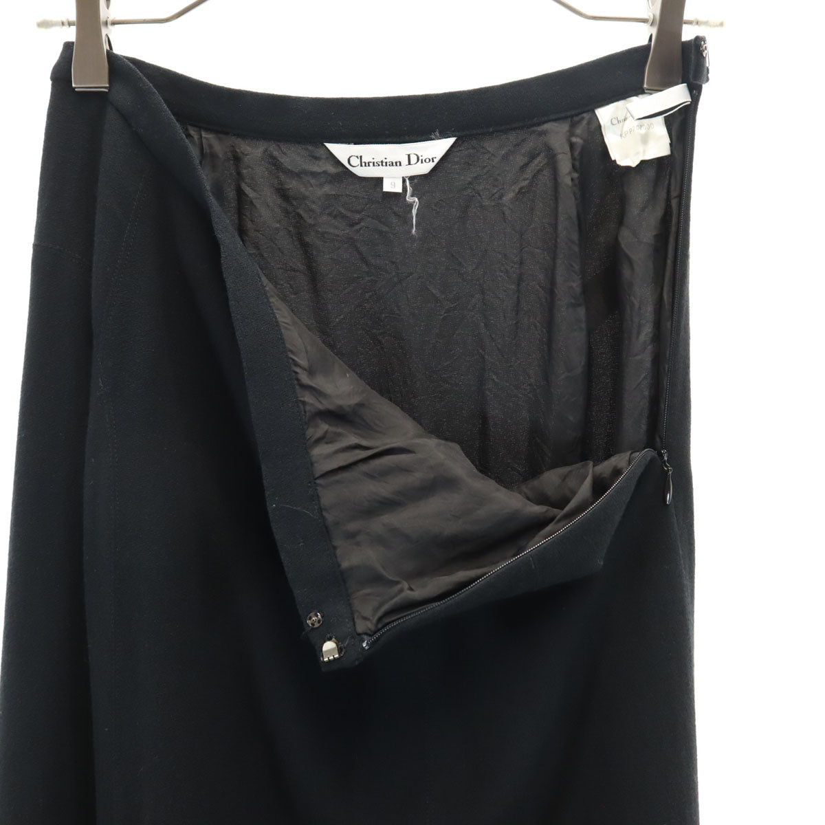 Christian Dior クリスチャンディオール 90s オールド ロングスカート 9 ブラック レディース