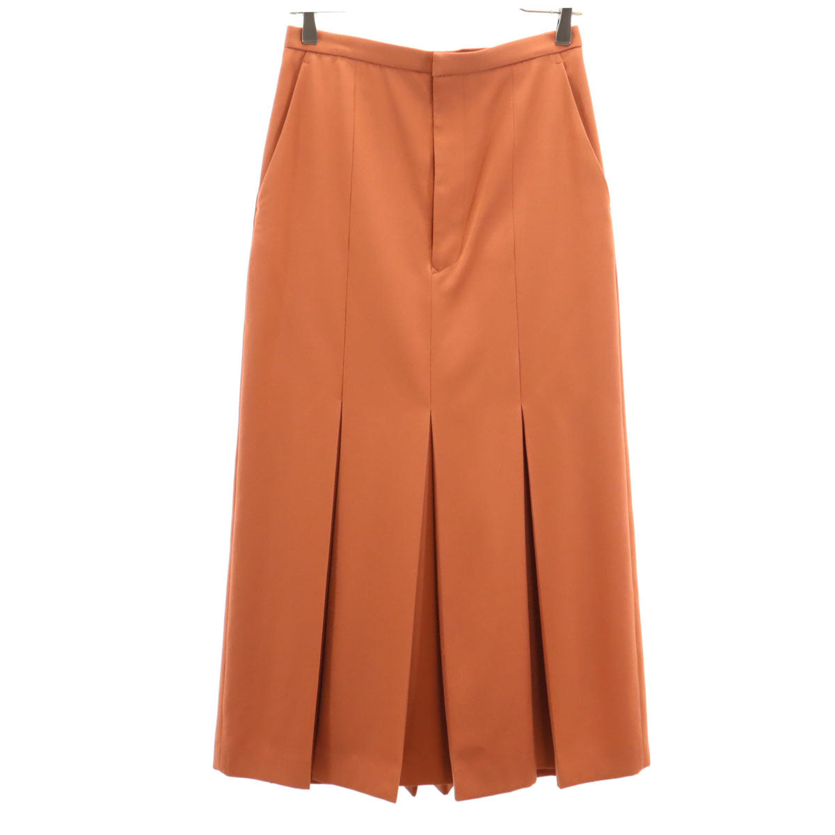 AURALEE オーラリー 日本製 ロング丈 ボックス プリーツスカート テラコッタ レディース