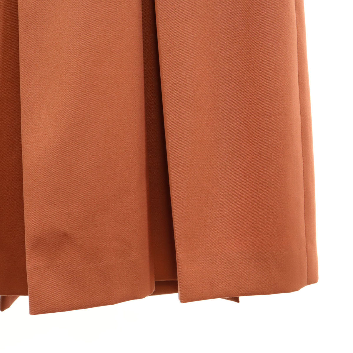 AURALEE オーラリー 日本製 ロング丈 ボックス プリーツスカート テラコッタ レディース