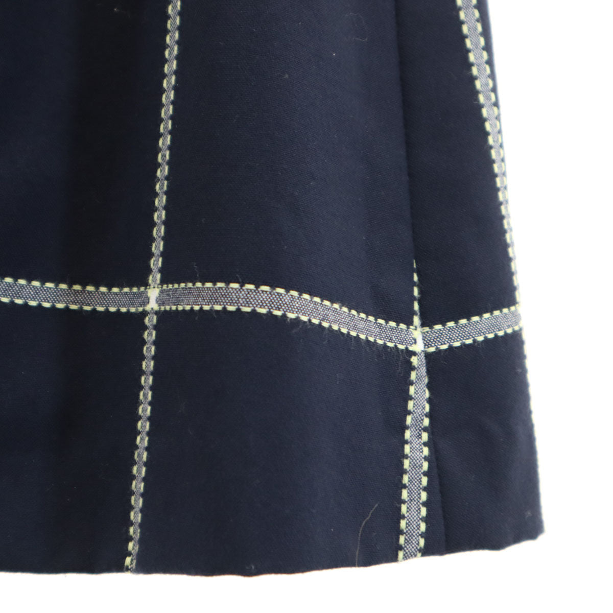 BLUE LABEL CRESTBRIDGE ブルーレーベルクレストブリッジ チェック柄 ミディ丈 スカート 36 ネイビー レディース