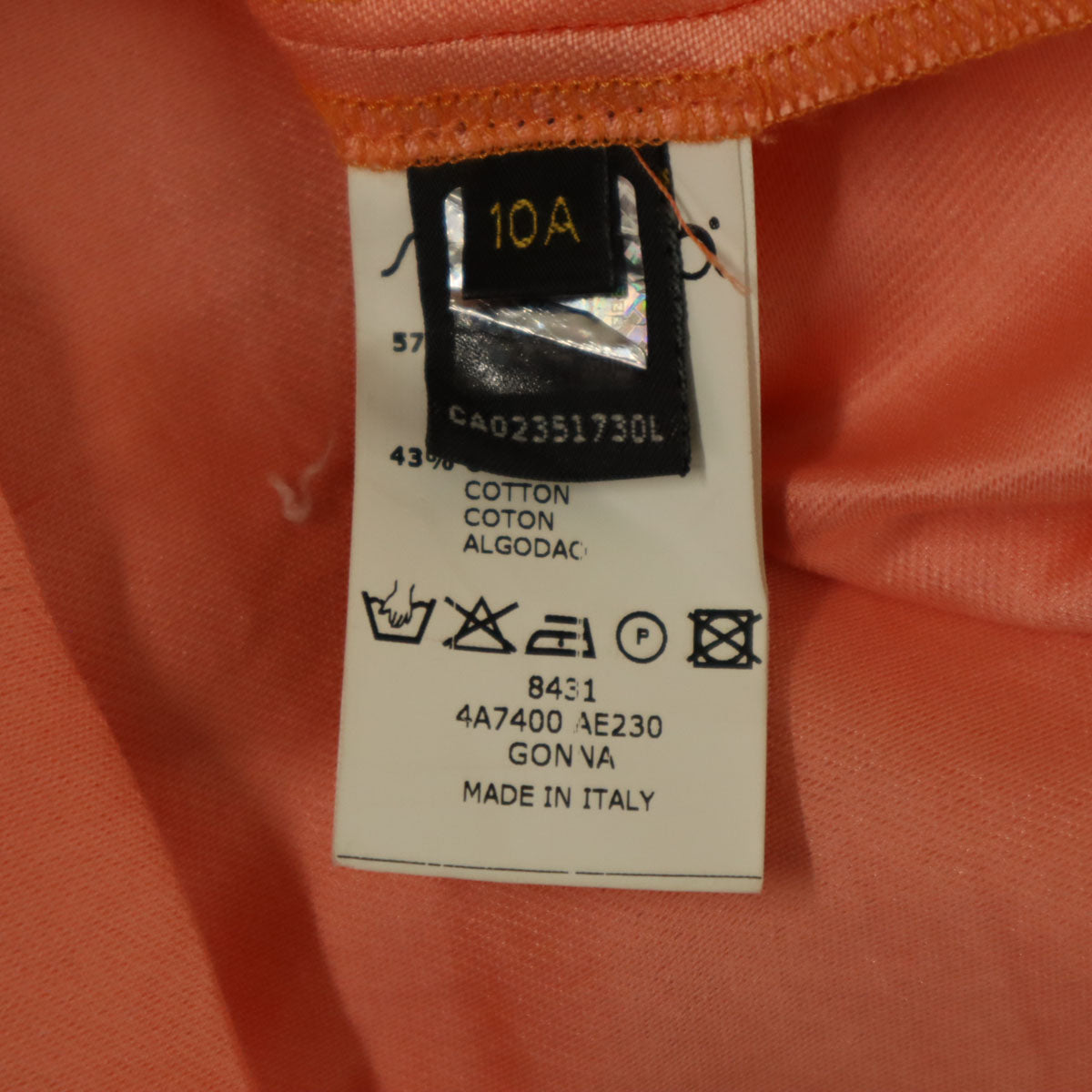 FENDI フェンディ Simonetta シモネッタ イタリア製 ミニ丈 プリーツスカート 10A ピンク系 キッズ