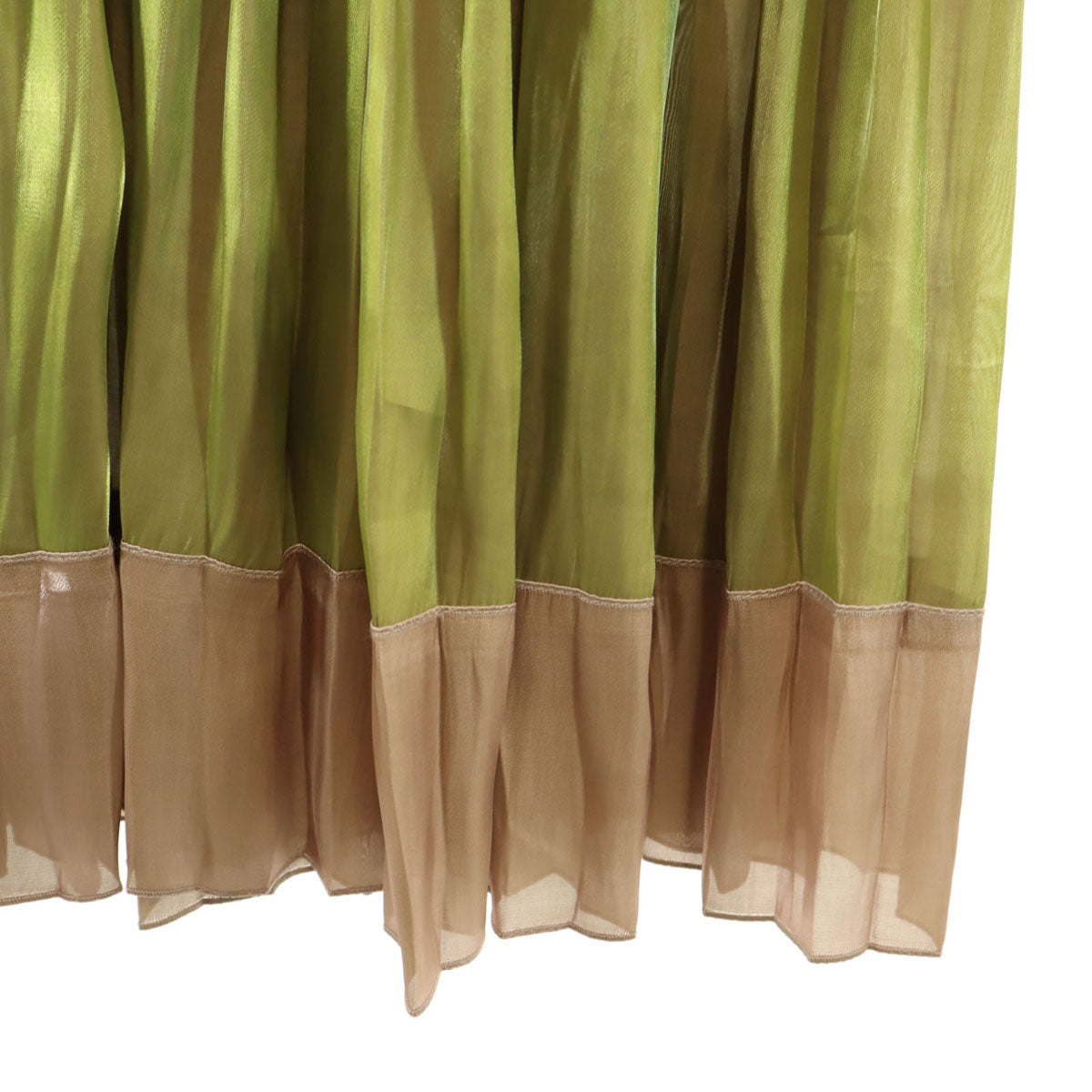 RED VALENTINO レッドヴァレンティノ ハンガリー製 ミモレ丈 プリーツスカート 44 玉虫色系 レディース