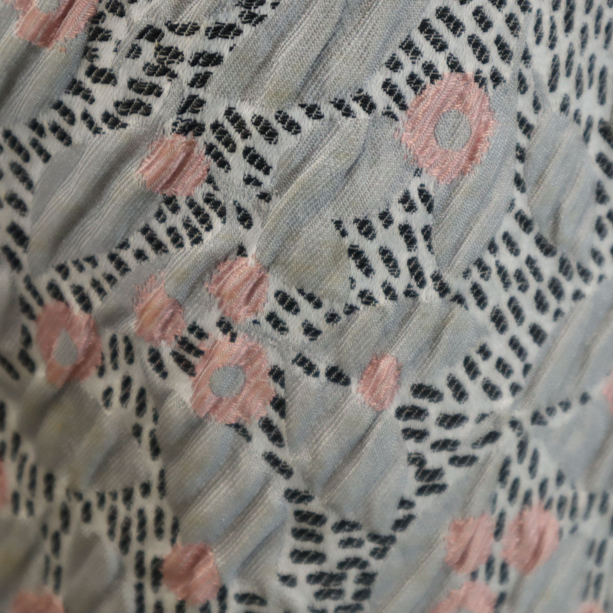 Rene ルネ 日本製 総柄 ミディ丈 TISSUE社 ジャガード フレアスカート 34 グレー レディース