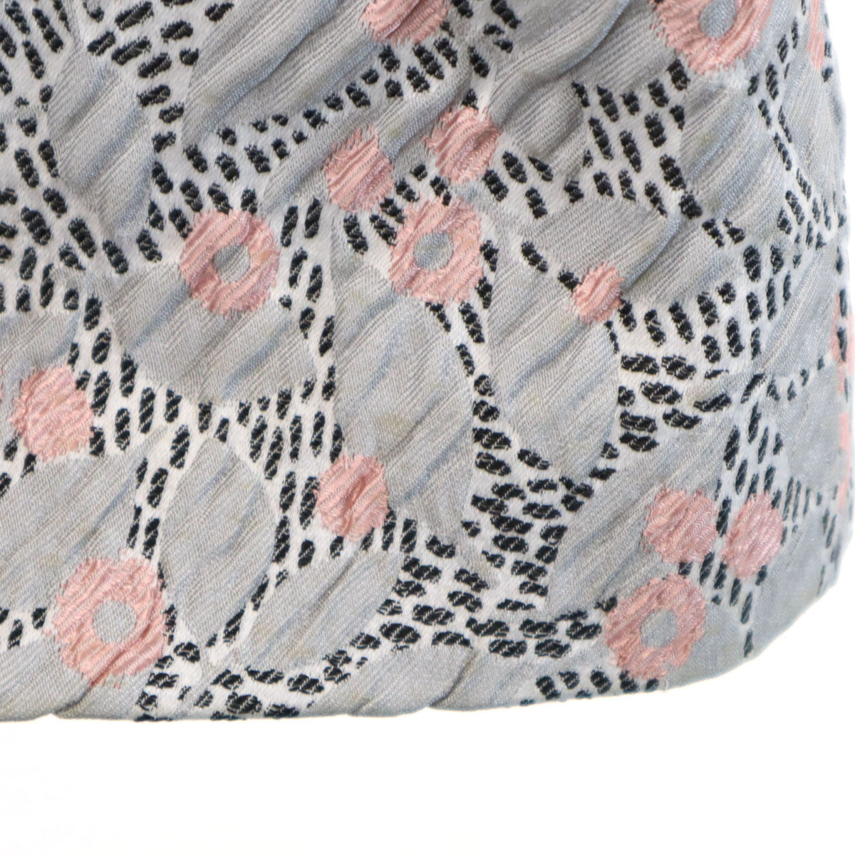 Rene ルネ 日本製 総柄 ミディ丈 TISSUE社 ジャガード フレアスカート 34 グレー レディース