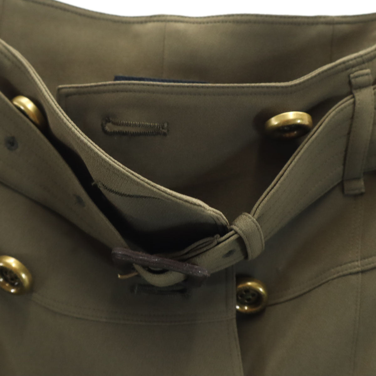 BURBERRY LONDON バーバリーロンドン ミディ丈 タイトスカート 36 カーキ 三陽商会 レディース